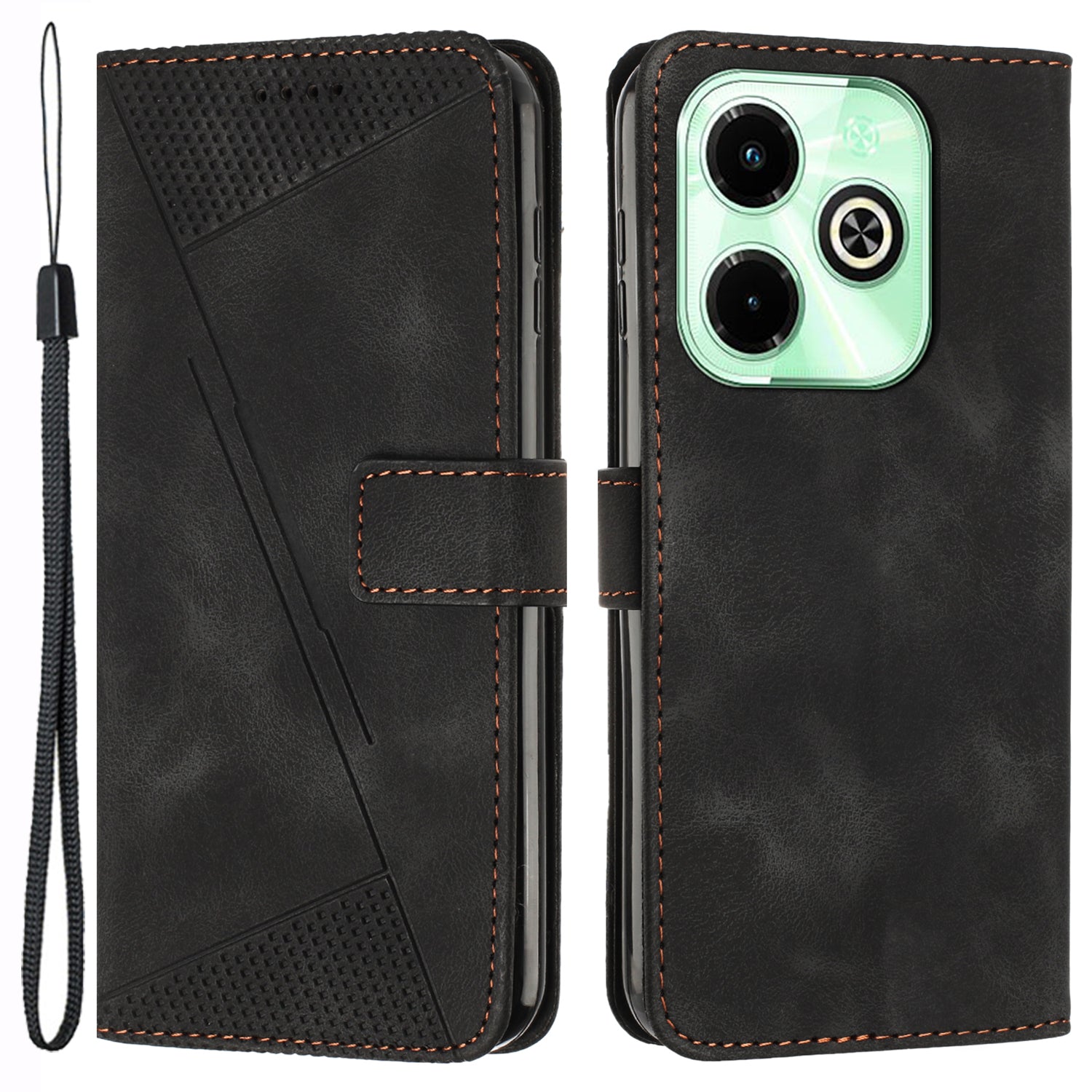 For Transsion Infinix Hot 40i Leather Wallet Phone Case Card Holder TPU Inner Shell Cover - Brown For Transsion Infinix Hot 40i Leather Wallet Phone Case Card Holder TPU Inner Shell Cover - Brown